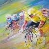 aesthetic abstract cyclists diamond painting