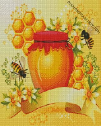 aesthetic bees and honey diamond paintings