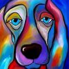 Aesthetic Colorful Dog diamond painting