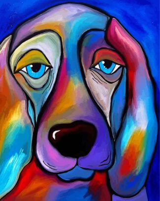 Aesthetic Colorful Dog diamond painting