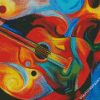 Aesthetic Colorful Guitar diamond painting