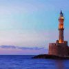 Aesthetic Crete Lighthouse diamond painting