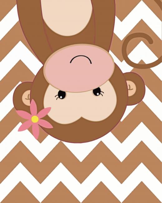 aesthetic cute monkey diamond painting