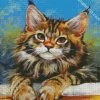 Aesthetic Maine Coon Cat diamond painting