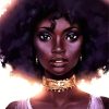 afro black girl diamond painting