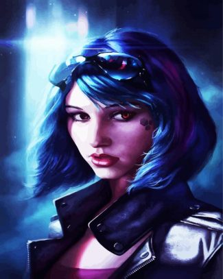 beautiful Cyberpunk girl diamond painting