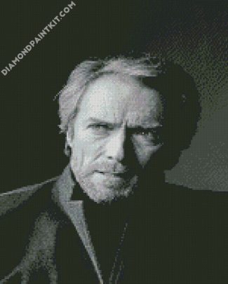 black and white Clint Eastwood diamond paintings