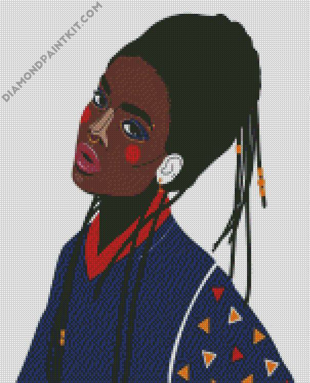 Black Girl With Dread diamond painting