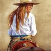 Blonde Cowgirl diamond painting