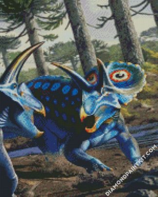blue Dinosaur diamond paintings