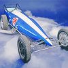 Blue Dragster Car diamond painting