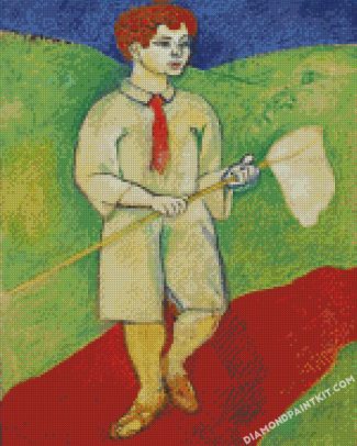 boy with a butterfly net diamond paintings