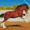 Brown Clydesdale diamond painting
