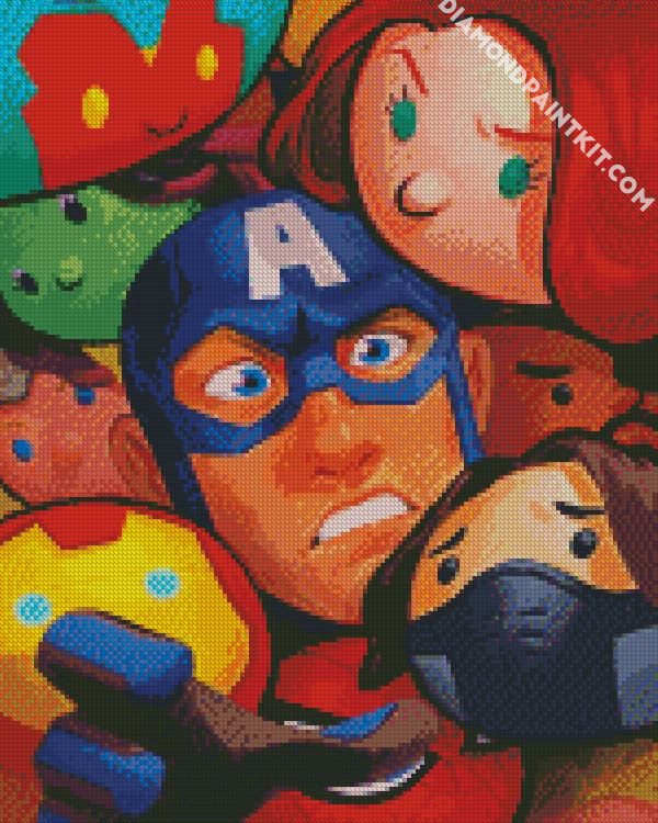 Captain America Marvel - 5D Diamond Painting 
