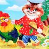 Cat And Chicken diamond painting
