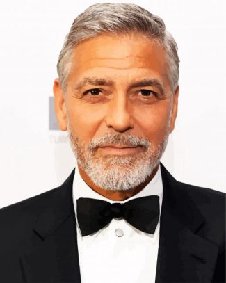 Classy George Clooney diamond painting