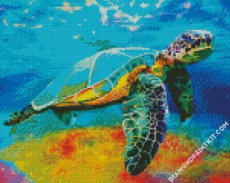 Colorful Sea Turtle diamond Painting