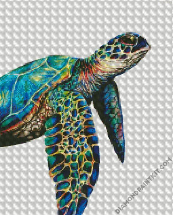 jarenap Turtle Pattern,5d Diamond Painting Kits,Hawaiian Green Sea Turtle  Ocean Photo,Diamond Art for Adults with Diamond Painting Accessories for