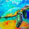 Colorful Sea Turtle diamond Painting
