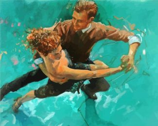 couple dancing in the water diamond painting