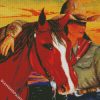 Cowgirl And Horse diamond painting