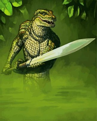 Crocodile And Sword diamond painting