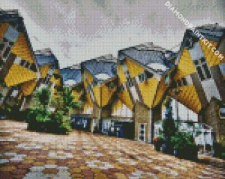 Cube Houses Rotterdam diamond painting