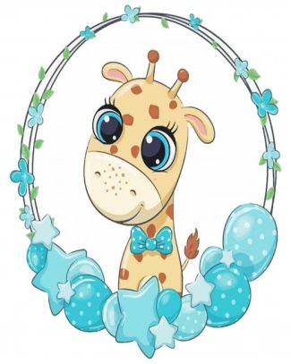cute baby giraffe diamond painting