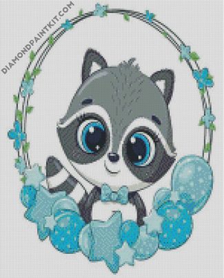cute baby Raccoon diamond paintings