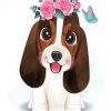cute basset hound diamond painting