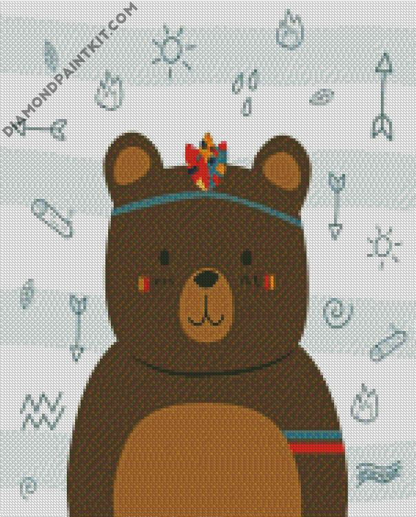 cute brown bear diamond paintings