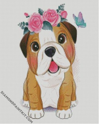 cute bulldog diamond paintings