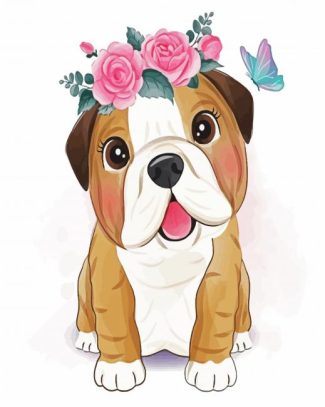 cute bulldog diamond painting