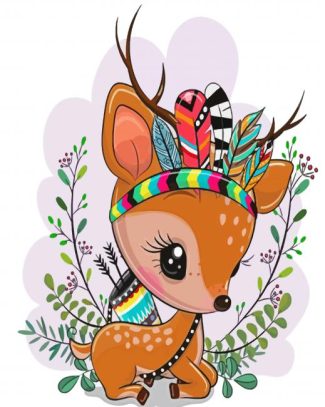 cute deer diamond painting
