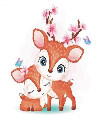 cute deers diamond painting