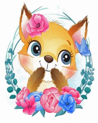 cute fox diamond painting