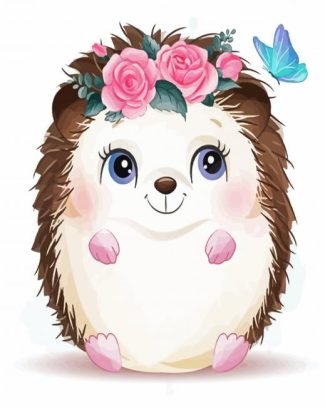 cute little hedgehog diamond painting