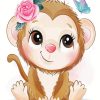 cute little monkey diamond painting