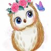 cute owl and butterfly diamond painting