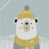cute white bear animal diamond paintings