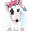 cute white dog diamond painting