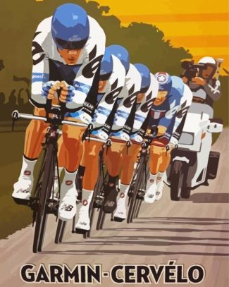 cycling competition illustration diamond painting