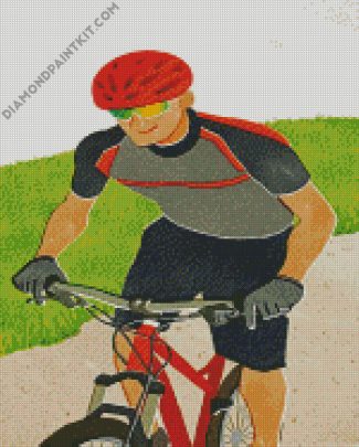 cyclist man diamond paintings