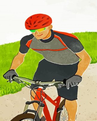 cyclist man diamond painting