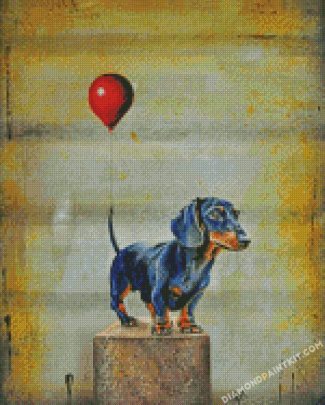 dachshund And Balloon diamond paintings