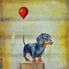 dachshund And Balloon diamond painting