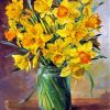 Daffodils Glass Vase diamond painting