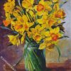 Daffodils Glass Vase diamond painting