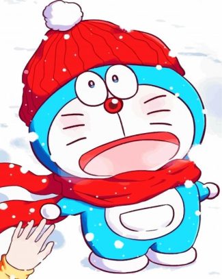 Doraemon In Snow diamond painting
