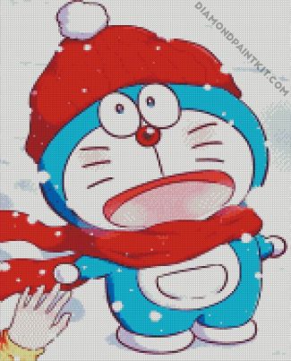 Doraemon In Snow diamond painting